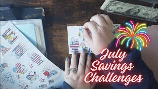 July Cash Stuffing No. 1 $247 | Savings Challenges
