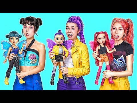 KPop Demon Hunters Makeover! Huntrix Rumi Doll vs Zoey Doll vs Mira Doll Transformation!