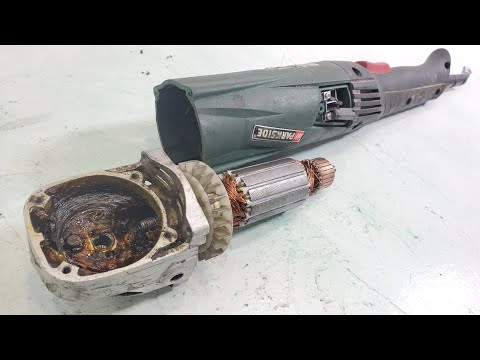 Winding angle grinder armature and greasing - parkside pws 125 a1