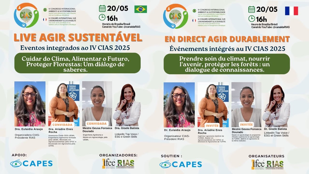 Cuidar do Clima, Alimentar o Futuro, Proteger Florestas.