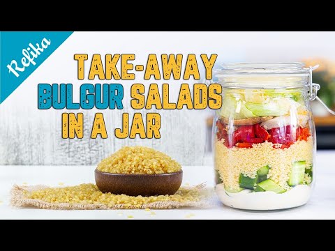 Layered Jar Salads with Bulgur Wheat 🫙 Easy and Healthy Meal Prep Technique | 4 DIFFERENT RECIPES