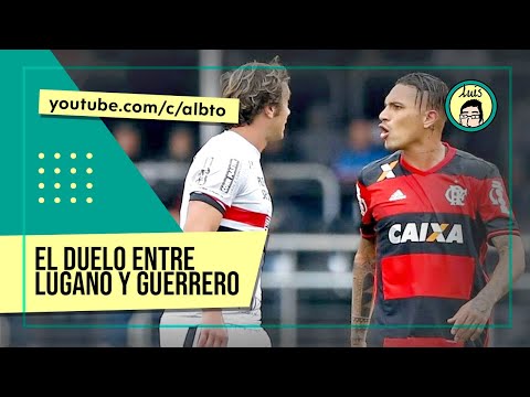 El caliente duelo entre Lugano y Guerrero en el Sao Paulo vs. Flamengo (Brasileirao 2016)