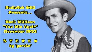 Hank Williams STEREO You win Again, Fly Trouble, Tear in My Beer 6 34