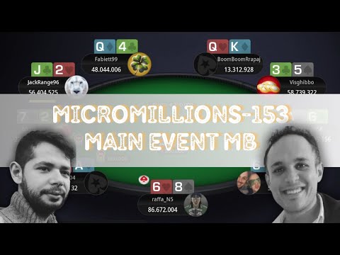 🇮🇹 MicroMillions-153: €20 MAIN EVENT MB ylli58 | Visghibbo | raffa_N5 - Final Table Replay