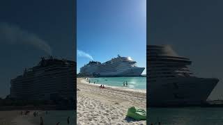 MSC Grandiosa in Ocean Cay! #shorts #msc #msccruises #mscgrandiosa #cruiseship #cruiselife