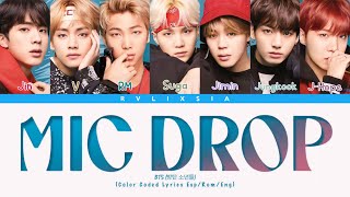 Download lagu BTS (방탄 소년들) - Mic Drop [Color Coded Lyrics Esp/Rom/Eng] mp3