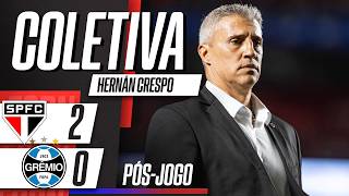 SÃO PAULO AO VIVO: COLETIVA HERNÁN CRESPO APÓS VITÓRIA CONTRA O GRÊMIO | ESPN
