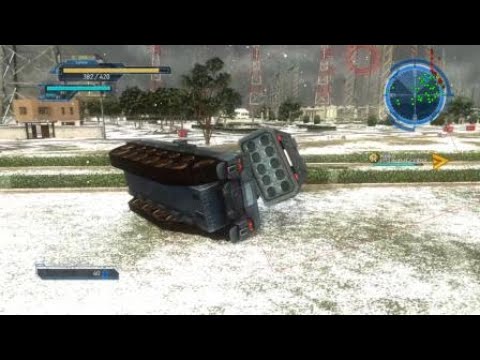 EARTH DEFENSE FORCE 5 how to keep a rocket launcher vehicle upright