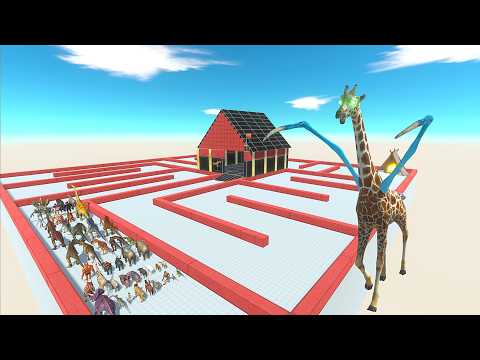 ESCAPE FROM ALIEN GIRAFFE - ARBS - Animal Revolt Battle Simulator