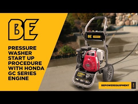Pressure Washer Start Up Procedure with a Honda GC Series Engine