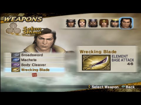 Samurai Warriors 2 Xtreme Legends | How to get Sakon Shima 4th Weapon (Wrecking Blade). #aethersx2