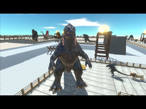 GOJIRA GODZILLA VS BIOLLANTE DEATH RUN - Animal Revolt Battle Simulator