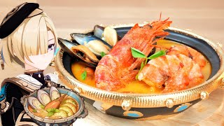 Freminet's specialty, “Seabird’s Sojourn” IRL Genshin Impact/ 原神料理 フレミネのオリジナル料理「海鳥の一休み」再現