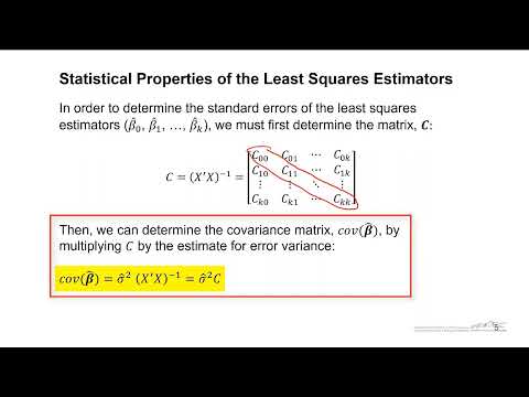 Statistical Properties of Least Squares Estimators