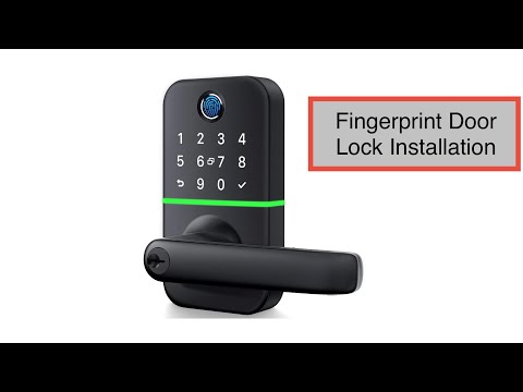 How to install Keypad Smart Door Lock with Handle: Kucacci Keyless Entry Fingerprint Lock tutorial