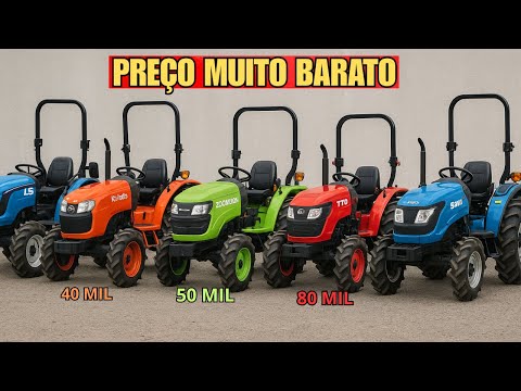 10 MICRO TRATORES,  que Chegaram no BRASIL e estão DERRUBANDO os PREÇOS,  OS Mais baratos do mundo