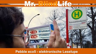 Pebble eco5 - elektronische Leselupe | Mr. BlindLife