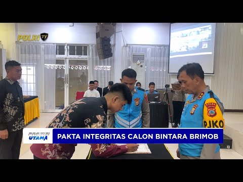 KAPOLDA SULTENG PIMPIN PENANDATANGANAN PAKTA INTEGRITAS BAGI 324 CALON BINTARA BRIMOB