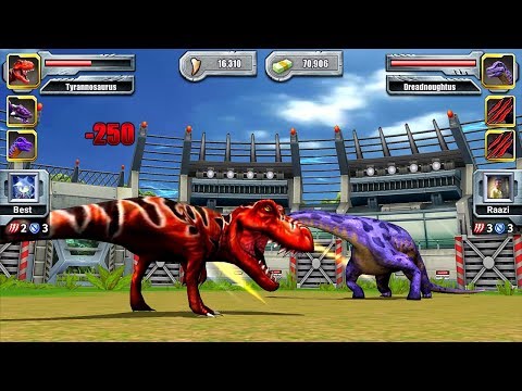 Tyrannosaurus VS Dreadnoughtus - Jurassic Park Builder JURASSIC Tournament Android Gameplay