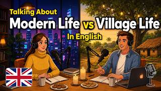 Modern Life vs Village Life | English Listening Practice B1-B2 | Learn English Fast with Podcast