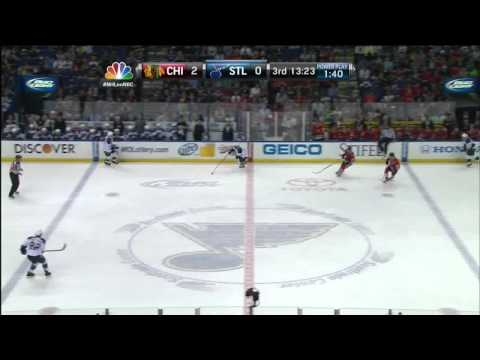 Marian Hossa SHG 2-0 April 14 2013 Chicago Blackhawks vs St. Louis Blues NHL Hockey