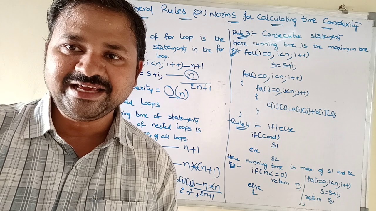 General rules or norms for calculating time complexity || Data Structures || DAA