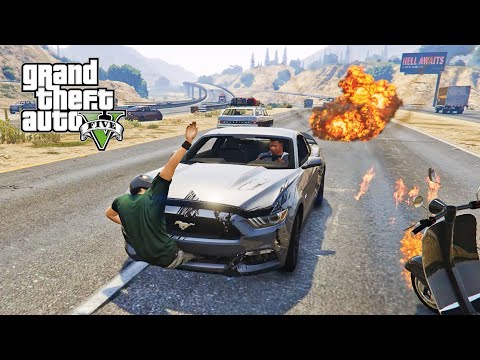GTA 5 Ford Mustang Car Crashes Ep. 2 - Impact Compilation - Destruction