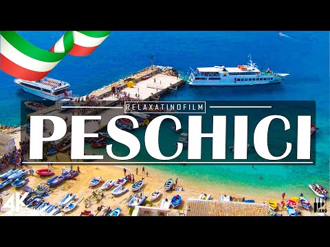 Beautiful Peschici, Puglia 4K • Relaxing Italian Music, Instrumental Romantic • Video 4K UltraHD