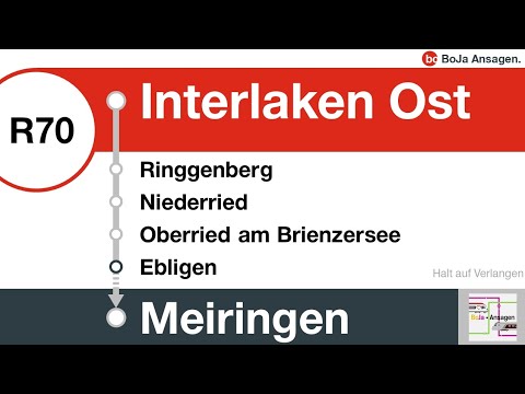 Zentralbahn Ansagen | R70 Interlaken Ost - Meiringen | BoJa Ansagen