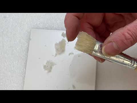 Part of a video titled How to clean the silicone from your glue brush, Glass Mosaic. - YouTube