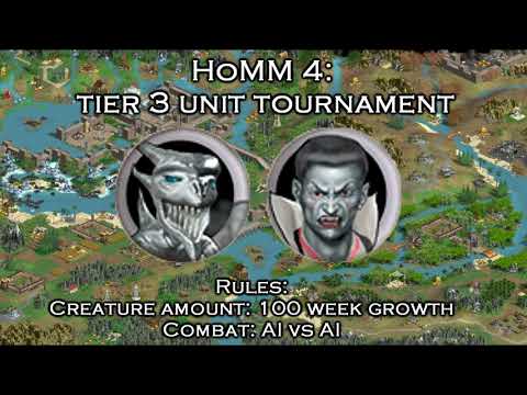 Tier 3 tournament 100 week vs 100 week (part 10)/ HoMM 4 creature test