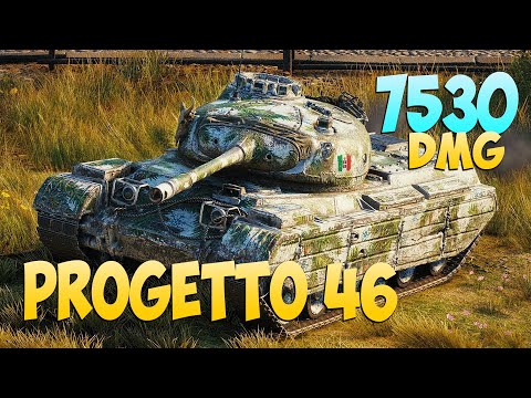Progetto 46 - 4 Frags 7.5K Damage - Farm strategy! - World Of Tanks