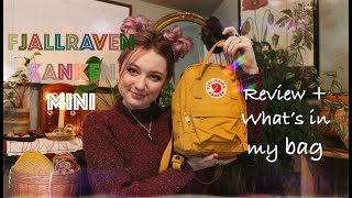 Fjallraven Kanken mini review + what's in my bag