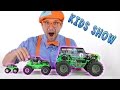 Monster Truck Toys for Kids - learn Shapes of the trucks while jumping and hiking