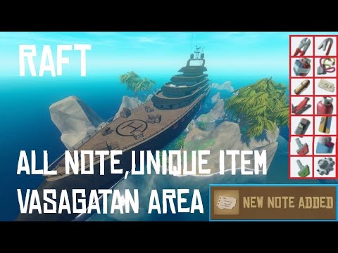 [Raft] All Note and Unique Item Locations at "Vasagatan" Area - Chapter 1