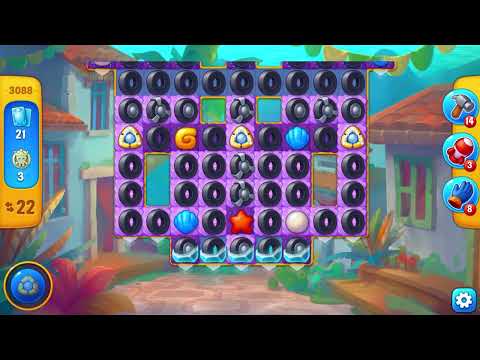 Fishdom Super Hard Level 3088 in 22 moves