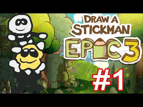 Skid and Pump's Adventure in  Draw a Stickman: Epic 3 Part 1