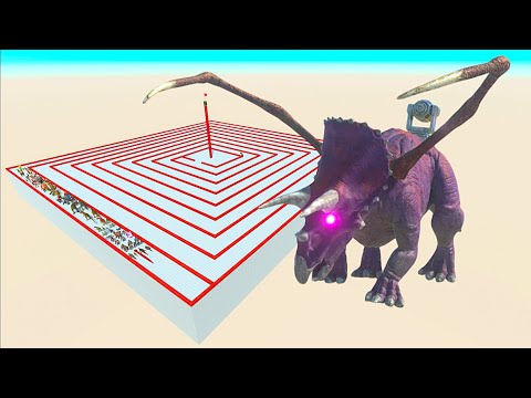 ESCAPE FROM ALIEN TRICERATOPS - Animal Revolt Battle Simulator