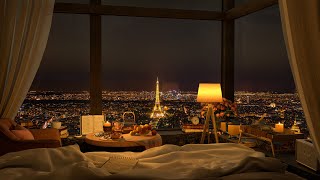4k cozy bedroom in paris smooth piano jazz music for relaxing chilling