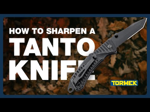 How to Sharpen a Tanto Knife on a Tormek T-8