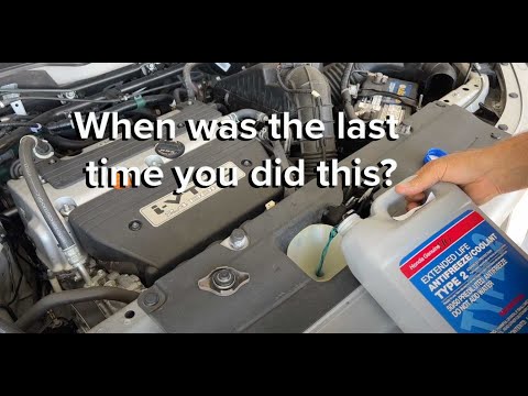 Honda Element Coolant Radiator Service #coolantflush #coolantleak