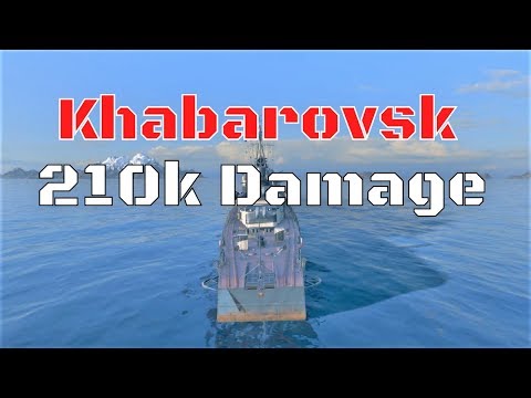 Khabarovsk T10 Soviet DD | 210k Damage | World of Warships