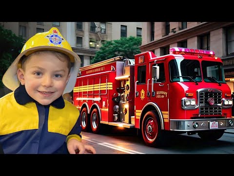 Fire Trucks For Kids 🚒 Oliver and Lucas explore a  Fire Museum 🔥 Fire Station Tour