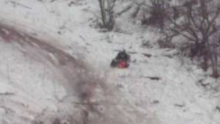 preview picture of video 'snowmobile hill climb crash copper peak'