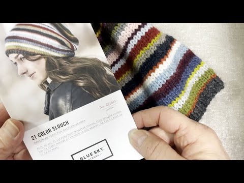 21-Color Slouch Hat Part 1 - Color Jogs & Weaving in Tails