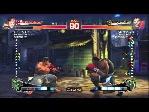 S-P-Y-K-E-Y (Ryu) Vs ICE_MAN_213 (Balrog) SSF4 AE Matches - PSN