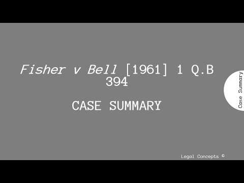Fisher v Bell 1961 Case Summary