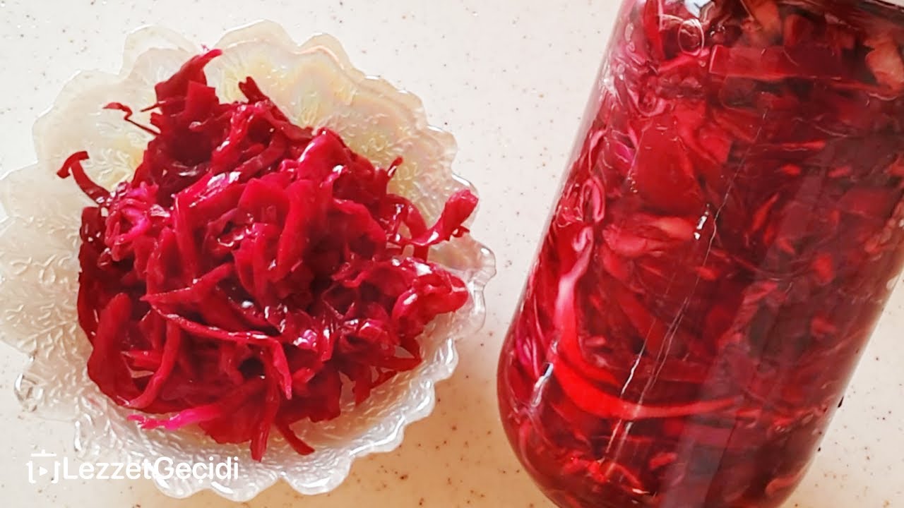 Kışlık Kırmızı Mor Lahana Turşusu Nasıl Yapılır Tarifi