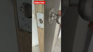 Tubular bathroom Door Lock installation checking