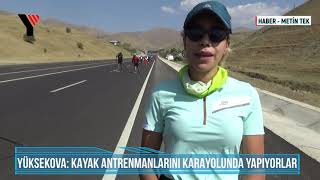 Yüksekova Kayak Antrenmanlarını Karayolunda Yapıyorlar